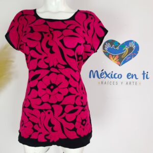 Blusa bordado de relleno T-M
