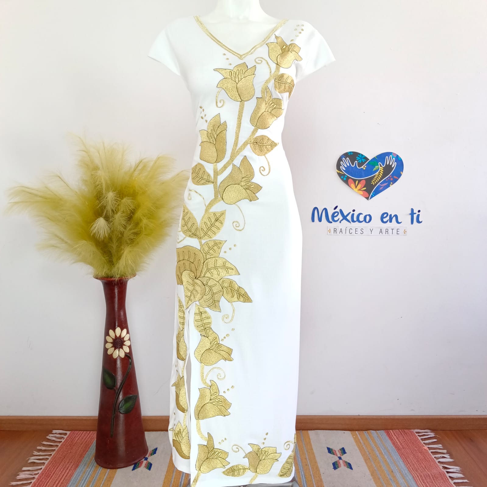 Vestido Flor Dorada T-Ch (32)