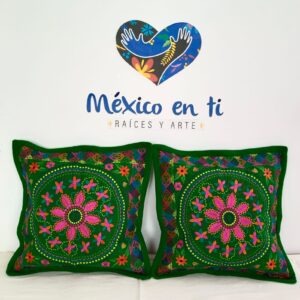Funda para cojín flor