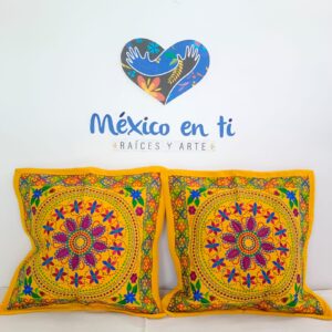 Funda para cojín flor