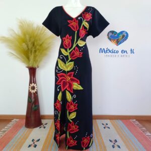 Vestido Flor Roja T-Ext G (42)