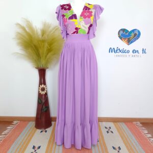Vestido Bordado de  Relleno T-Ext G (38)