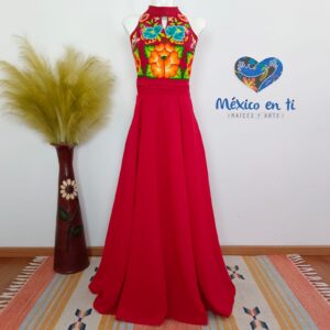 Vestido Ana tipo halter T-G (36)