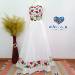 Vestido Tenango straple T-G (36)