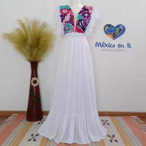 Vestido Bordado de  Relleno T-G (36)