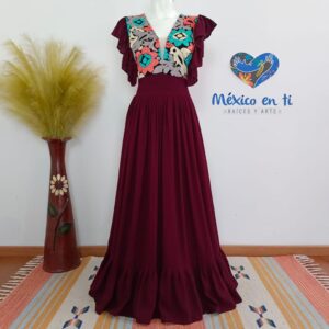 Vestido Bordado de  Relleno T-G (36)