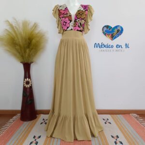 Vestido Bordado de  Relleno T-Ch (32)