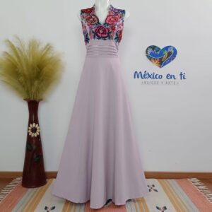 Vestido Cuello V  T-M (34)