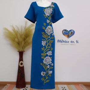 Vestido Flor Plata T-Ext G (40)