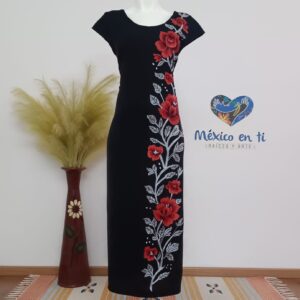 Vestido Flor Roja T-G (36)