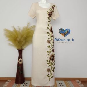 Vestido Flor Caf T-Ext G (38)